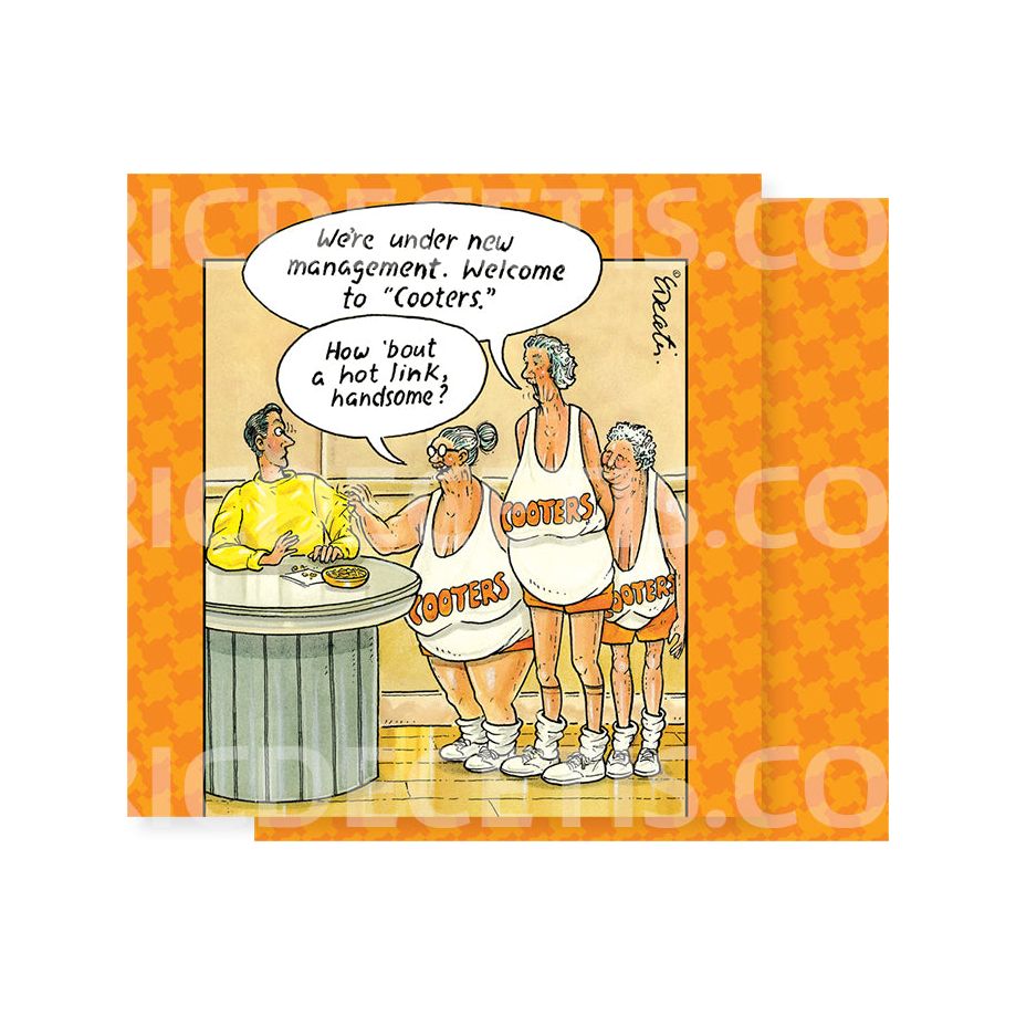 Eric Decetis Napkin Orange Cooters - Cardmore